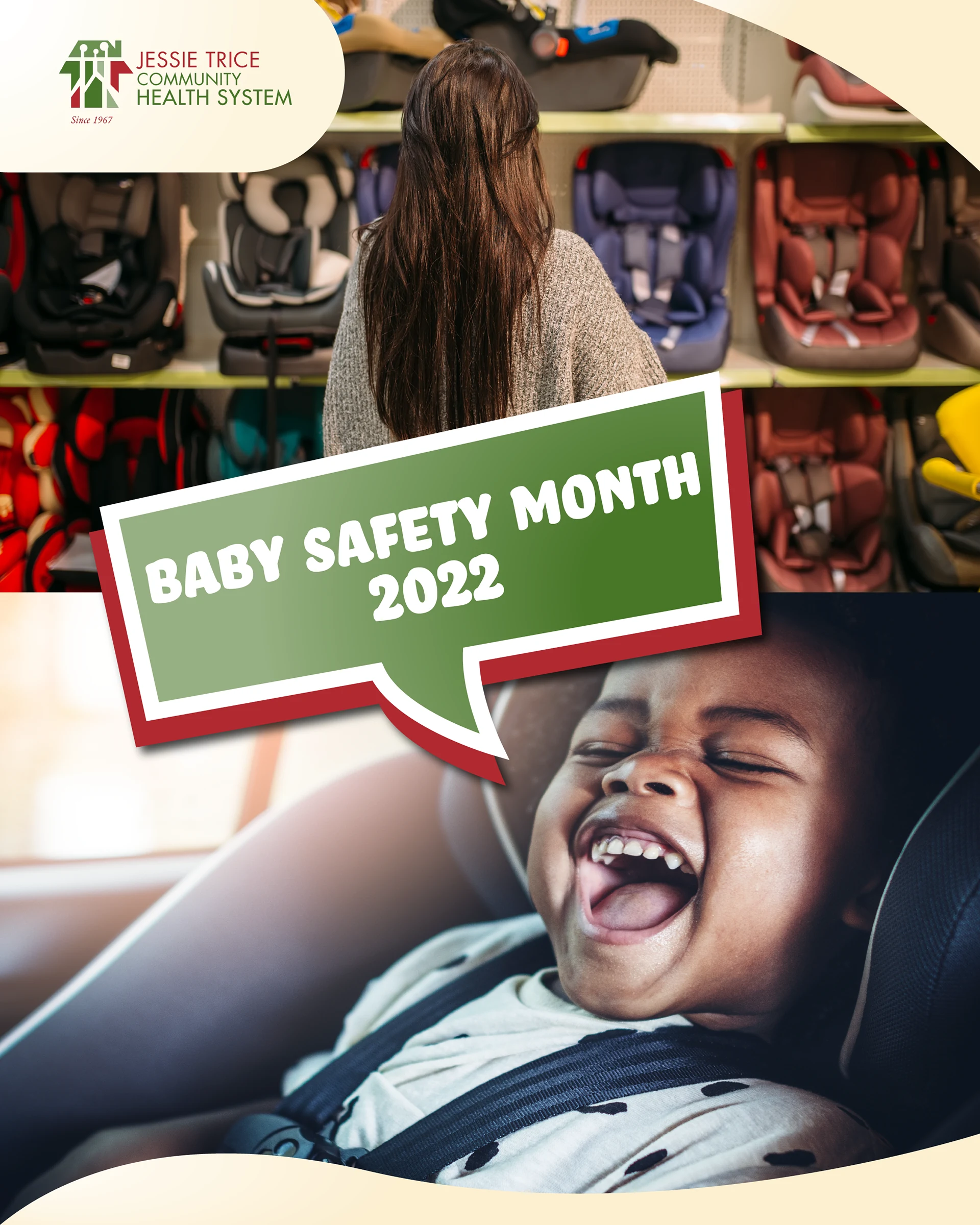JESSIE TRICE COMMUNITY HEALTH SYSTEM - SOCIAL MEDIA — baby safety month