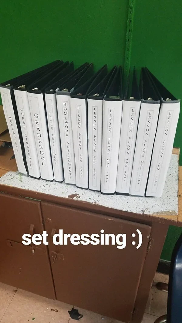 CRITICAL THINKING, DIRECTED BY JOHN LEGUIZAMO — set dressing