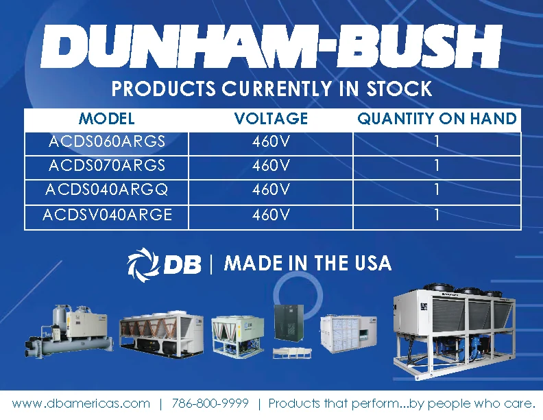 DUNHAM-BUSH USA — stock list